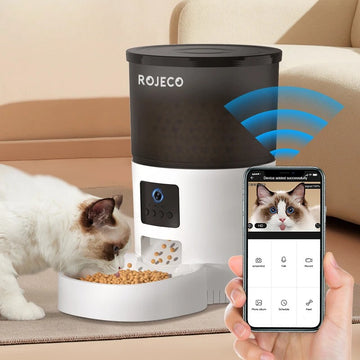 ROJECO Smart Automatic Cat Feeder with Camera