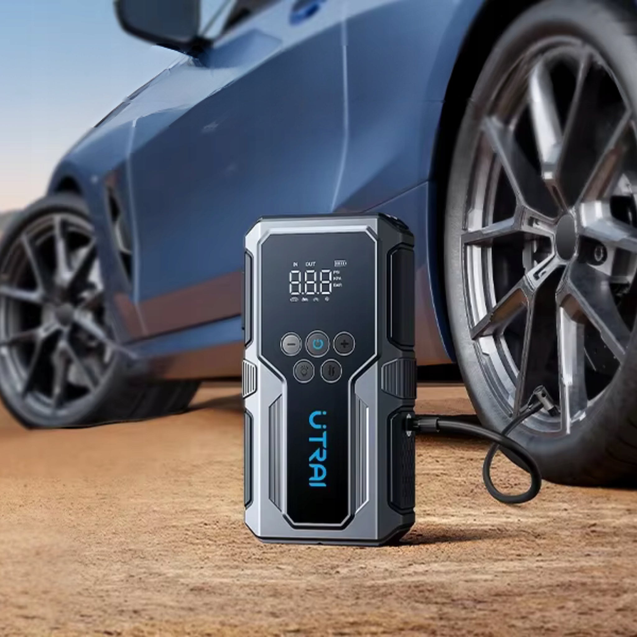 UTRAI 1500A Car Jump Starter & Power Bank - 150PSI Air Pump & Emergency Booster